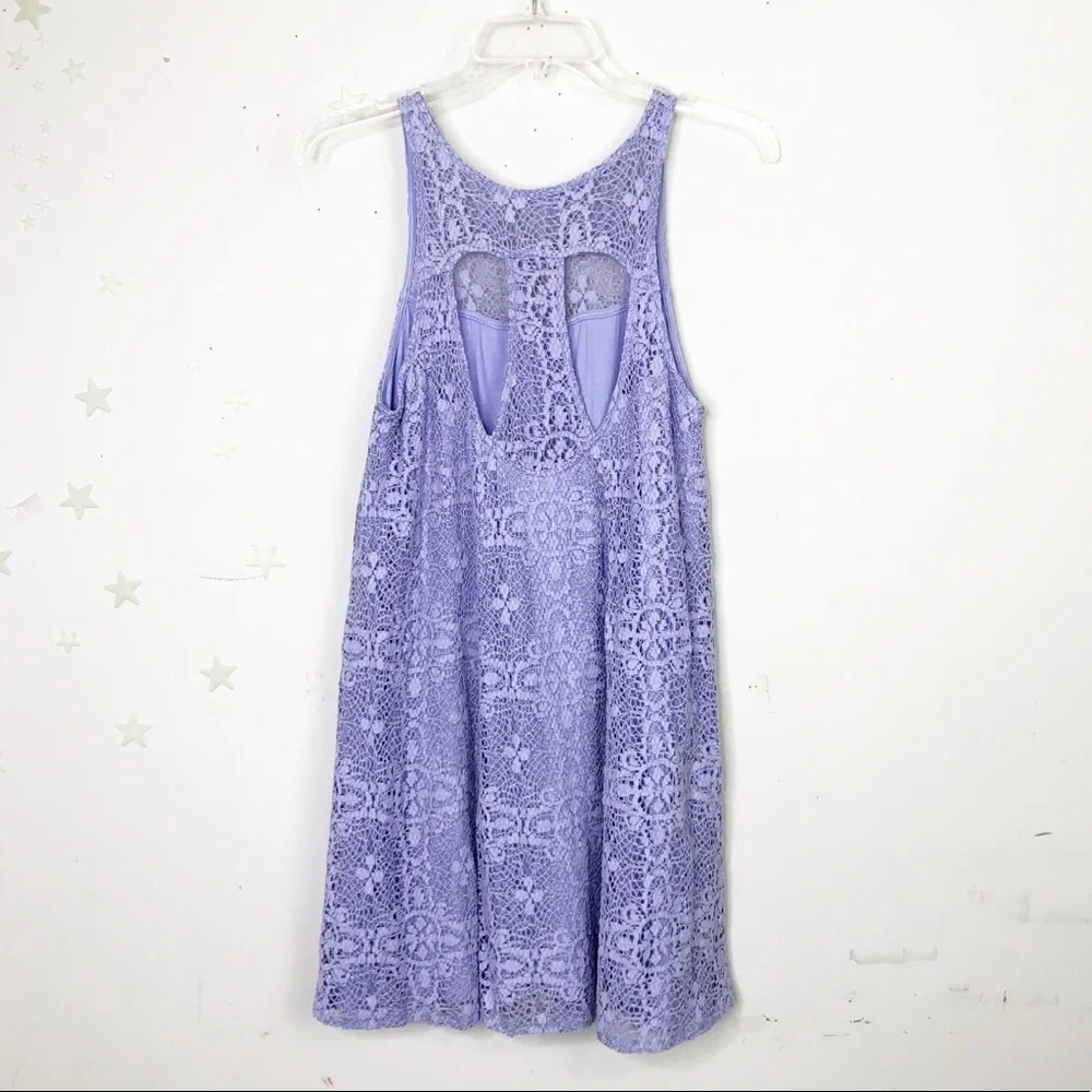 𝅺FREE People Small Lilac lace mini Dress